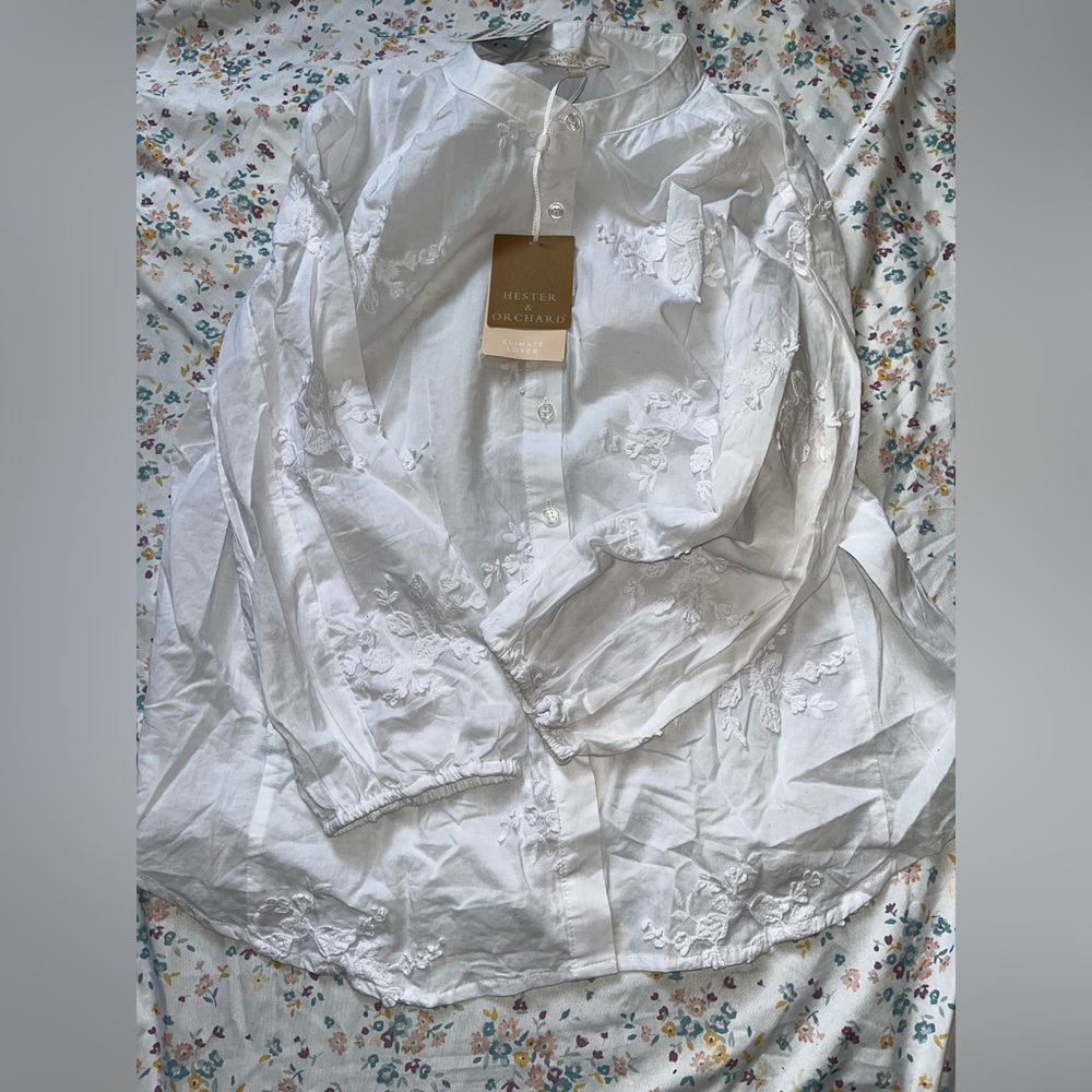 White Embroidered Blouse